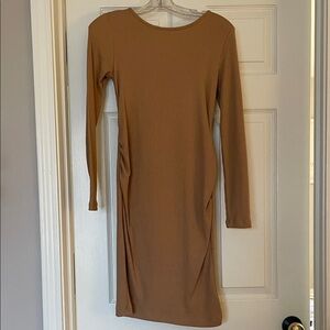 Old Navy Tan Long Sleeve Dress